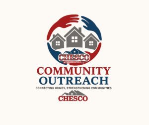 Chesco Remodeling community outreach logo with houses